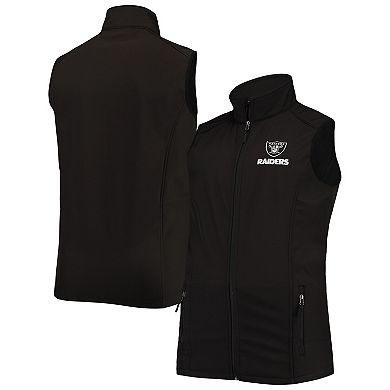Men's Dunbrooke Black Las Vegas Raiders Big & Tall Archer Softshell Full-Zip Vest