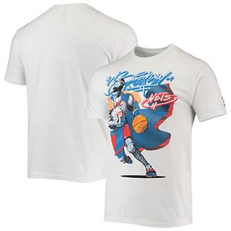 Men's NBA x McFlyy White Brooklyn Nets Identify Artist Series T-Shirt