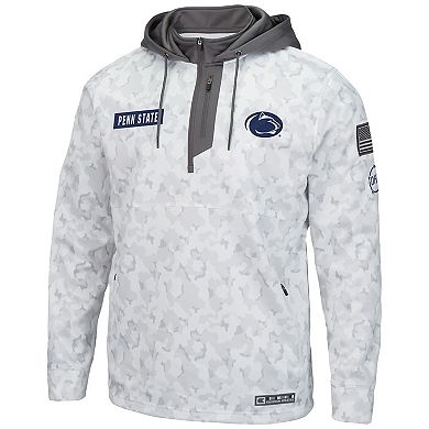 Men's Colosseum Arctic Camo Penn State Nittany Lions OHT Military Appreciation Quarter-Zip Hoodie
