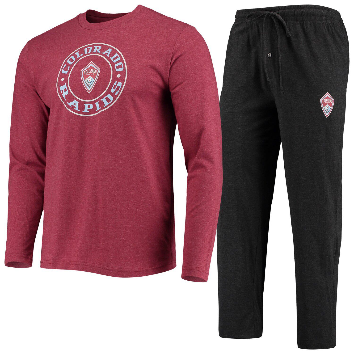 Image for Unbranded Men's Concepts Sport Burgundy/Black Colorado Rapids Meter Long Sleeve T-Shirt & Pants Sleep Set at Kohl's.