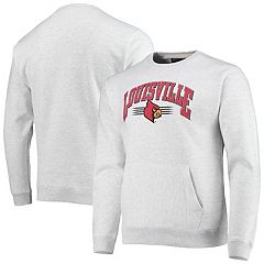 Louisville Cardinals Hoodie Mens Medium Gray Pullover Long Sleeve Sweatshirt