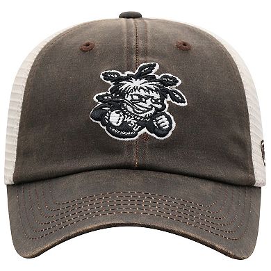 Men's Top of the World Brown Wichita State Shockers Scat Mesh Trucker Snapback Hat