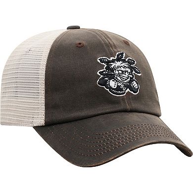 Men's Top of the World Brown Wichita State Shockers Scat Mesh Trucker Snapback Hat