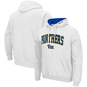 Men's Colosseum White Pitt Panthers Arch & Logo 3.0 Pullover Hoodie