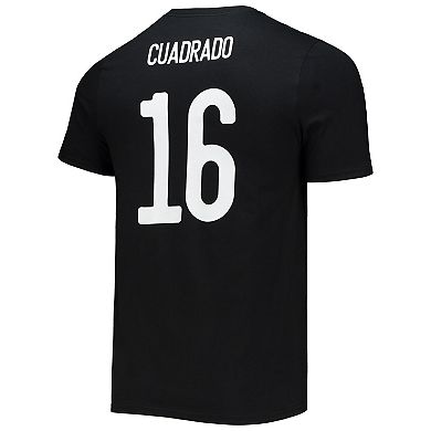Men's adidas Juan Cuadrado Black Juventus Amplifier Name & Number T-Shirt
