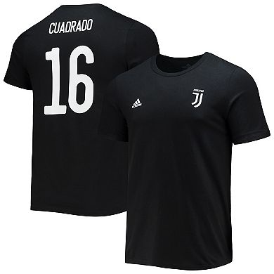 Men's adidas Juan Cuadrado Black Juventus Amplifier Name & Number T-Shirt