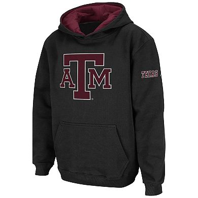 Youth Black Texas A&M Aggies Big Logo Pullover Hoodie