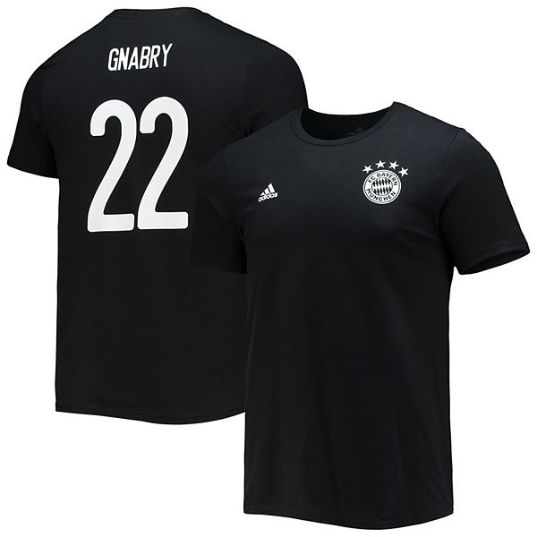 Men's adidas Serge Gnabry Black Bayern Munich Amplifier Name & Number T ...
