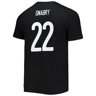 Men's adidas Serge Gnabry Black Bayern Munich Amplifier Name & Number T-Shirt