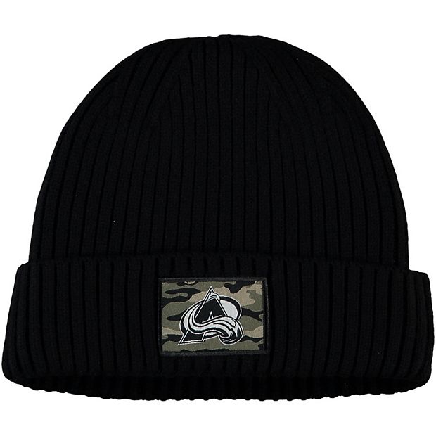 Men's Colorado Avalanche adidas Camo/Black Military Appreciation Flex Hat