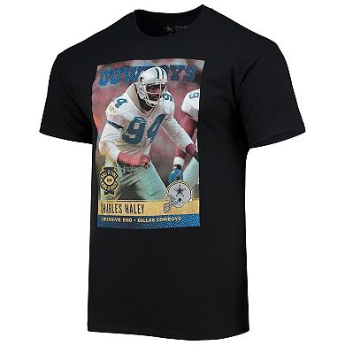 Men's Charles Haley Black Dallas Cowboys Name & Number T-Shirt