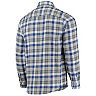 Men's Antigua Royal/White Chicago Cubs Ease Flannel Button-Up Long Sleeve Shirt