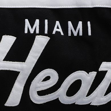 Men's Mitchell & Ness Red/Black Miami Heat Head Coach Pullover Hoodie
