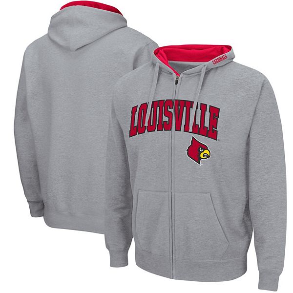 Colosseum Men's Louisville Cardinals Grey Hoodie