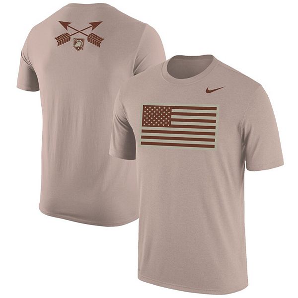Men's Nike Oatmeal Army Black Knights Rivalry Flag 2-Hit Performance T ...