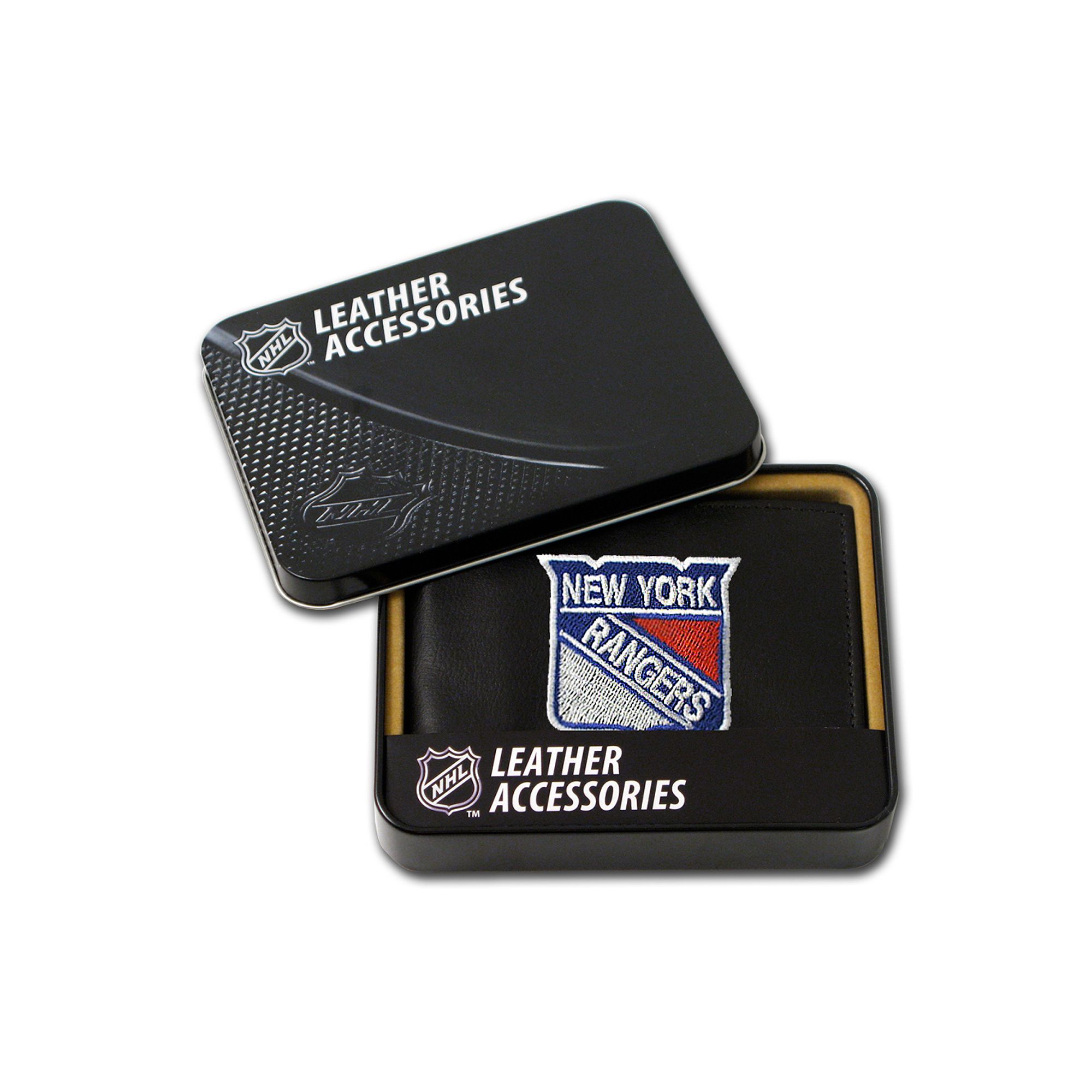 New York Rangers Leather Bifold Wallet, Multicolor