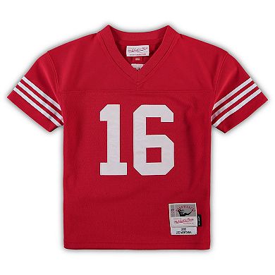 Preschool Mitchell & Ness Joe Montana Scarlet San Francisco 49ers 1990 Retired Player Legacy Jersey