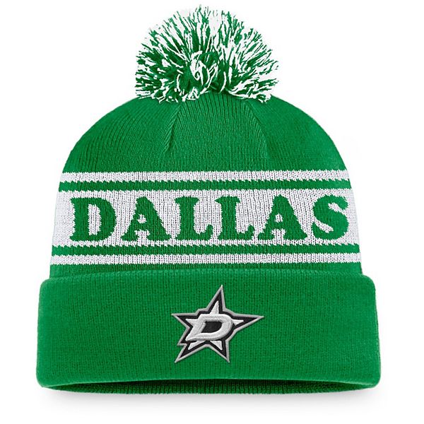 Men's Fanatics Branded Kelly Green Dallas Stars Vintage Sport Resort Cuffed  Knit Hat with Pom