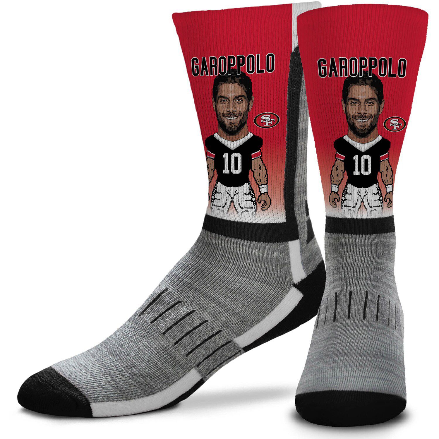 Image for Unbranded For Bare Feet Jimmy Garoppolo San Francisco 49ers MVP Crew Socks at Kohl's.