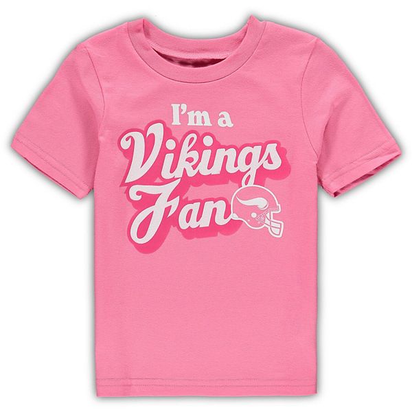 Outerstuff Girls Youth Pink Minnesota Vikings Playtime Dolman T-Shirt Size: Medium