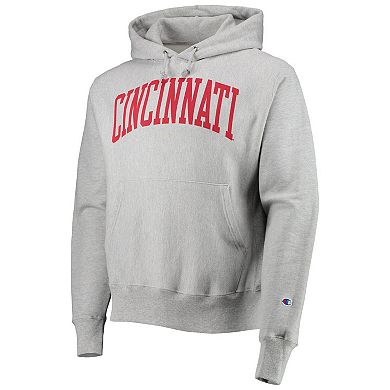 Men's Champion Heathered Gray Cincinnati Bearcats Cincy Arch Pullover Hoodie