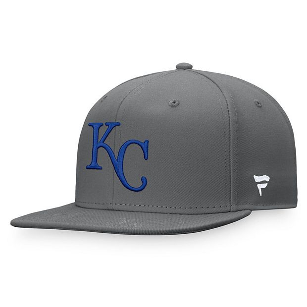 Men's Fanatics Branded Heather Gray Kansas City Royals Logo Adjustable Hat