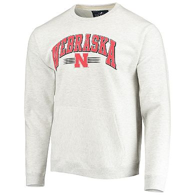 Men's League Collegiate Wear Heathered Gray Nebraska Huskers Upperclassman Pocket Pullover Sweatshirt