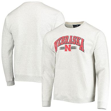 Men's League Collegiate Wear Heathered Gray Nebraska Huskers Upperclassman Pocket Pullover Sweatshirt