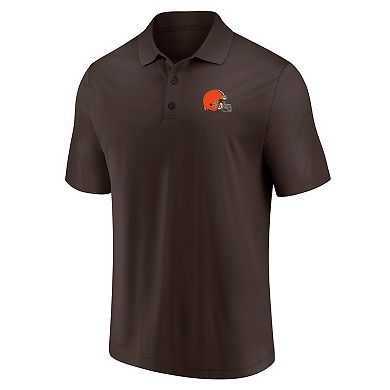 Men's Fanatics Branded Brown/Orange Cleveland Browns Home and Away 2-Pack Polo Set