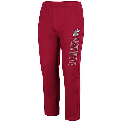 Men's Colosseum Crimson Washington State Cougars Fleece Pants