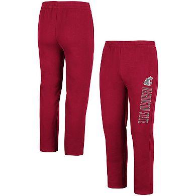 Men's Colosseum Crimson Washington State Cougars Fleece Pants