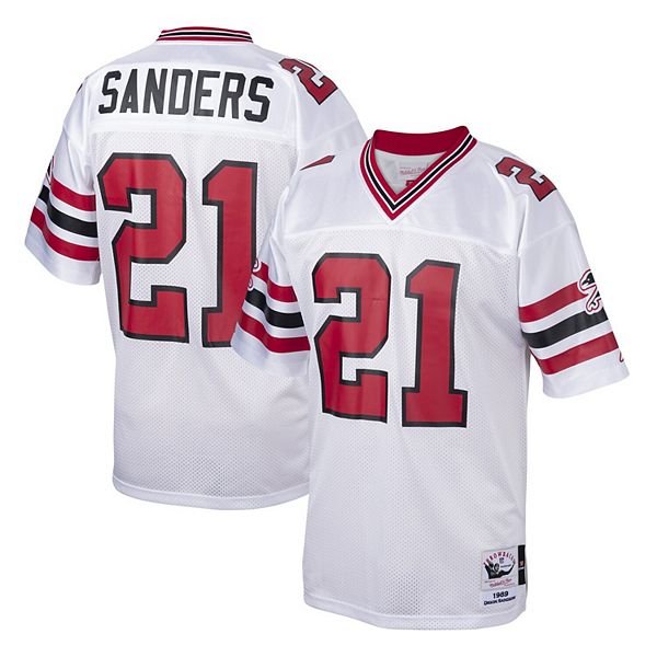 Men's Mitchell & Ness Deion Sanders White Atlanta Falcons 1989 Authentic  Throwback Retired Player Jersey