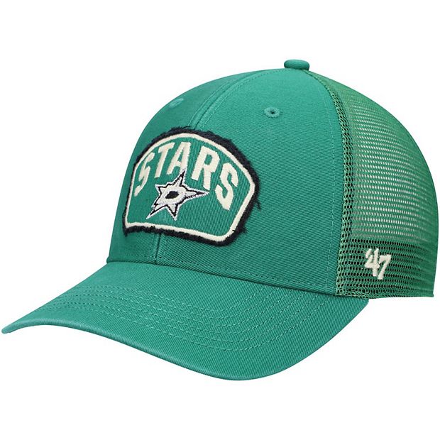 Men's '47 Kelly Green Dallas Stars Cledus MVP Trucker Snapback Hat