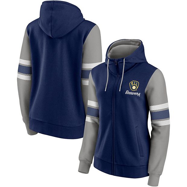 Youth Navy Milwaukee Brewers Primary Team Logo Pullover Hoodie