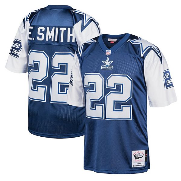 Mitchell & Ness Emmitt Smith Dallas Cowboys Navy 1995 Authentic Throwback Retired Player Jersey