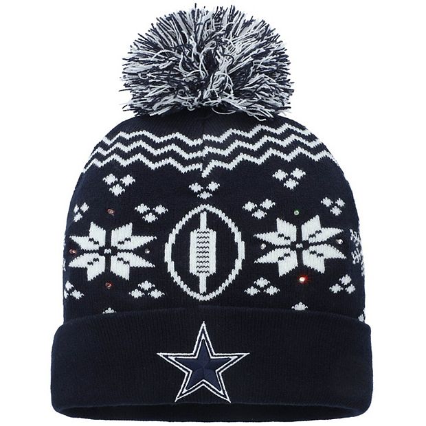 Dallas Cowboys White Cuff Knit Beanie