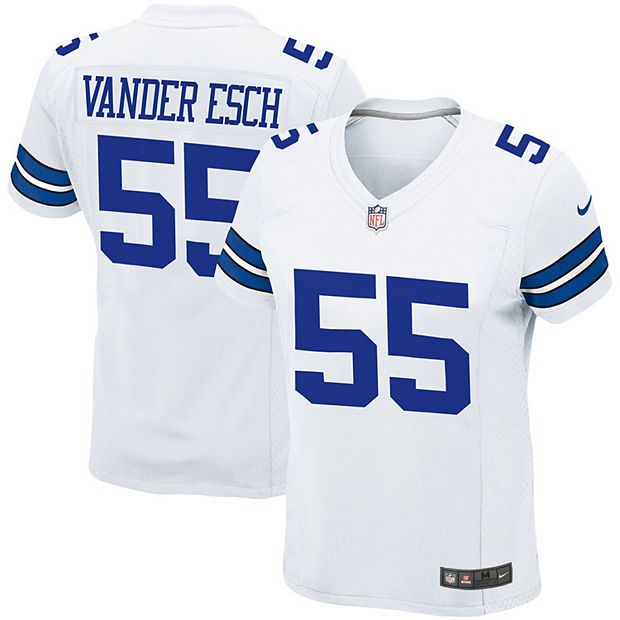 Women's Leighton Vander Esch White Dallas Cowboys Ashlee Player Name &  Number V-Neck T-Shirt