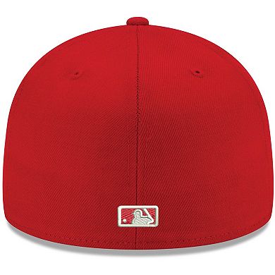 Men's New Era Red Pittsburgh Pirates White Logo 59FIFTY Fitted Hat