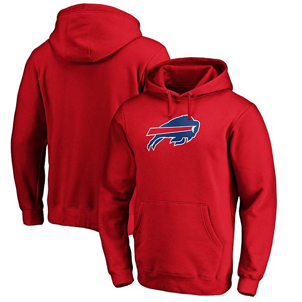 Men NFL Buffalo Bills Sideline Pullover Red Hoodie