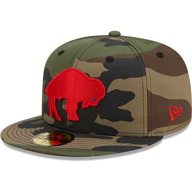 Men's New Era Camo Buffalo Bills Woodland 59FIFTY Fitted Hat