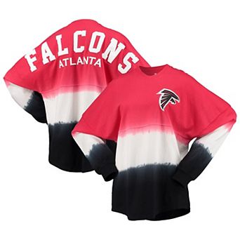 Women's Fanatics Branded Red/Black Atlanta Falcons Ombre Long Sleeve T-Shirt