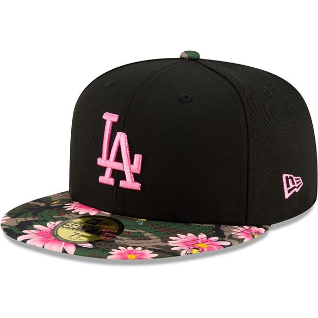 Men's New Era Black Los Angeles Dodgers Floral Morning 59FIFTY Fitted Hat
