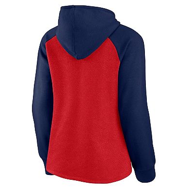 Women's Fanatics Branded Red/Navy St. Louis Cardinals Recharged Raglan Pullover Hoodie