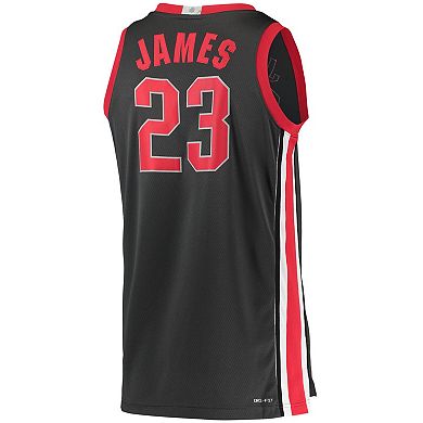 Men's Nike LeBron James Charcoal Ohio State Buckeyes Limited Basketball Jersey