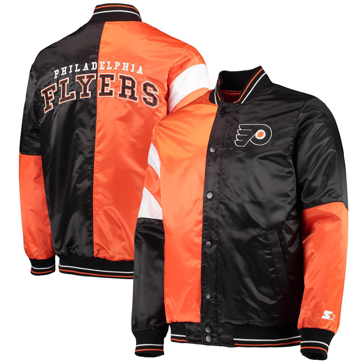 Men's Adidas Orange Philadelphia Flyers Reverse Retro 2.0 Full-Snap Jacket Size: Medium