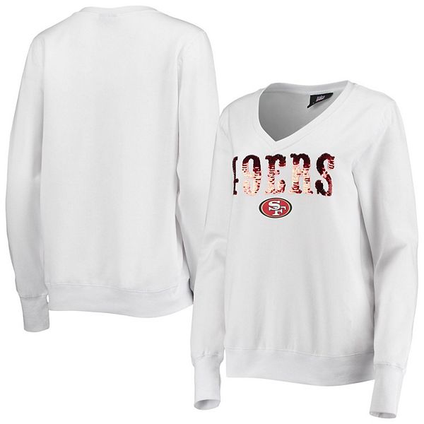 San Francisco 49ers Antigua Women's Victory Logo Pullover Sweatshirt - White