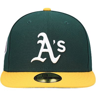 Men's New Era Green Oakland Athletics 9/11 Memorial Side Patch 59FIFTY Fitted Hat