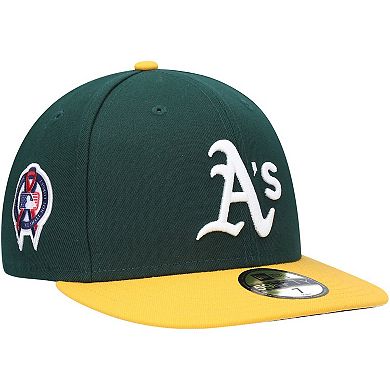 Men's New Era Green Oakland Athletics 9/11 Memorial Side Patch 59FIFTY Fitted Hat