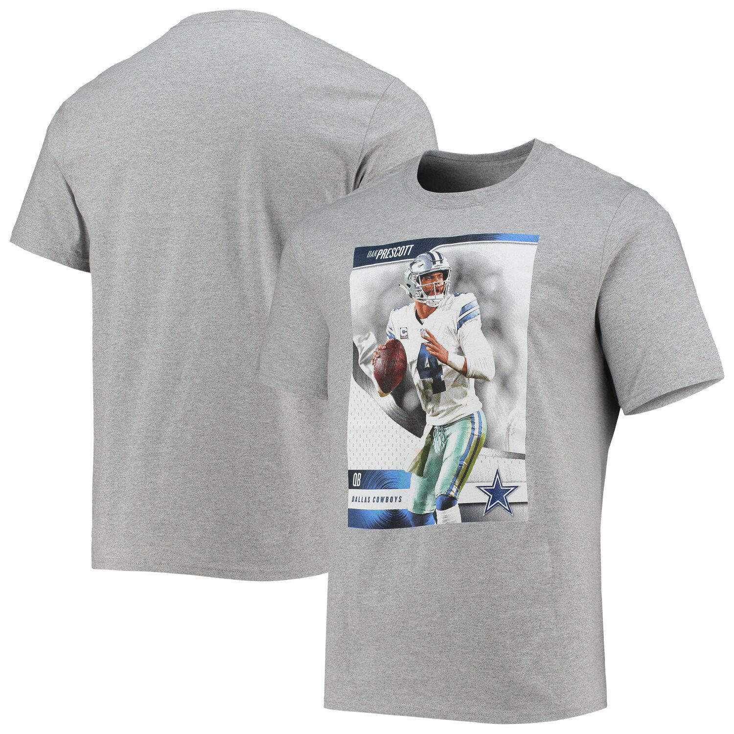 Dallas Cowboys Youth Dak Prescott #4 Pixels Grey T-Shirt 4