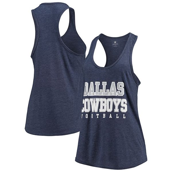 Women's Dallas Cowboys White Practice Glitter T-Shirt